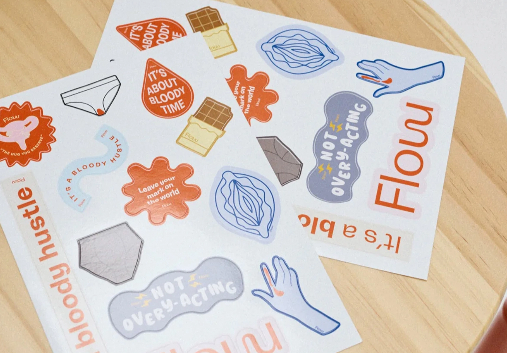 Bloody hustle stickers