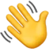 Waving hand emoji